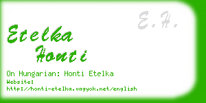 etelka honti business card